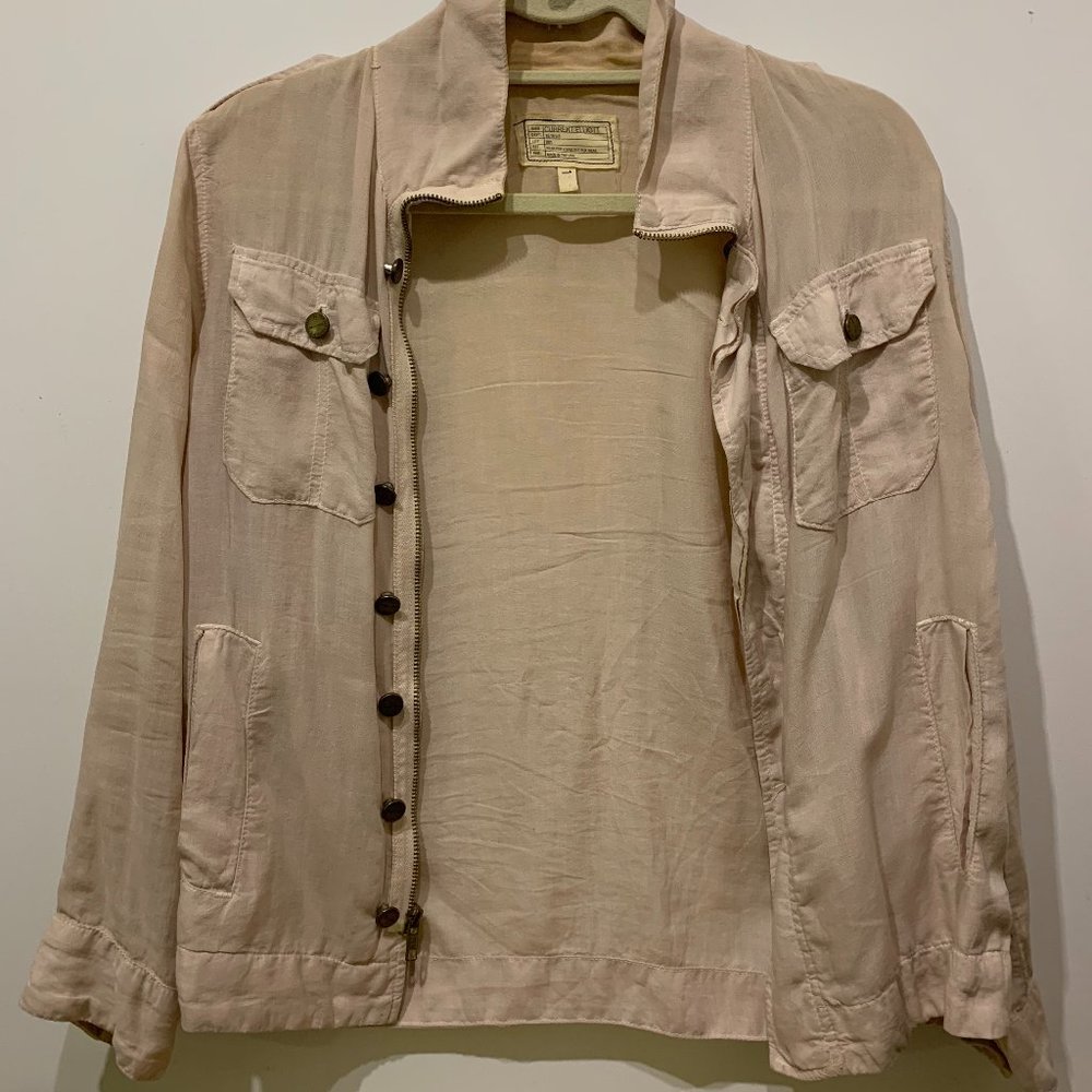 Current/Elliott Blush Pink Tencel Military Jacket